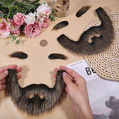 Искусственные брови и усы из ткани&nbsp;DIY-WH0591-240A