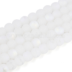 Нити стеклянных бусин с имитацией матового нефрита&nbsp;LS-GLAA-T032-J6mm-MBB01