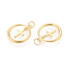 925 серебряное кольцо с подвесками-крестиками STER-N016-103G