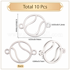 10 шт. подвески-коннекторы для спортивных мячей из нержавеющей стали&nbsp;STAS-SC0010-17B-P