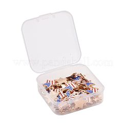 50шт День независимости светлые позолоченные подвески из сплава с эмалью&nbsp;ENAM-LS0001-08LG