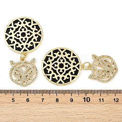 Латунные микро проложить кубического циркония большие кулоны KK-S526-59G