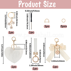 4 стиль плюшевый брелок в форме сердца из полиэстера и эмали&nbsp;KEYC-BBC0001-11B