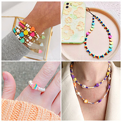 160шт 2 стиля ручной работы бусины из полимерной глины CLAY-TA0001-73