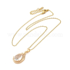 Ожерелье с кулоном из кубического циркония NJEW-E106-12KCG