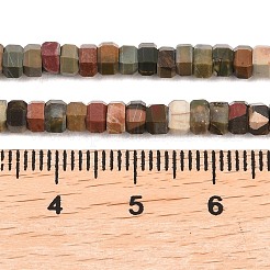 Натуральная полихромная яшма/камень Пикассо/нити бус из яшмы Пикассо&nbsp;G-G345-C24-2x4mm