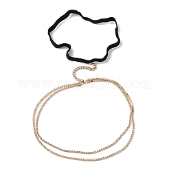 Цепочка на бедро из сплава с кисточками и кристаллами и стразами AJEW-G059-01A-G