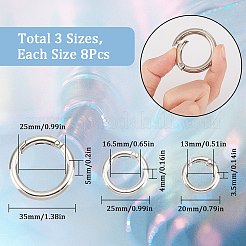 24шт 3 стиля пружинные кольца из цинкового сплава PALLOY-SC0004-17