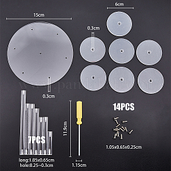 7-ярусный круглый акриловый органайзер для минифигурок с подставками для дисплея&nbsp;ODIS-WH0002-56A