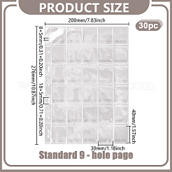 30 альбом для коллекции монет из ПВХ-пластика&nbsp;AJEW-WH0696-157