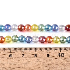 Стеклянные бусины с гальваническим покрытием &nbsp;EGLA-N019-6mm-05