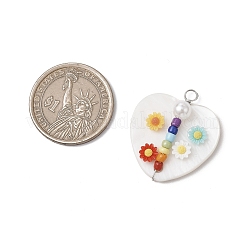 Сердце естественных пресноводных оболочки подвески PALLOY-JF03888