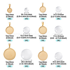 Оправы для подвесок из нержавеющей стали 304 в виде кабошонов&nbsp;STAS-TA0001-47E