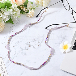 1шт полимерная глина со сплавом и кристаллами шейный ремешок для очков&nbsp;AJEW-CN0005-04C