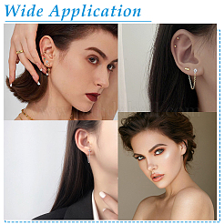 24 шт. 3 стиля сережек-гвоздиков с круглыми шариками из стерлингового серебра&nbsp;FIND-ME0002-56