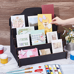 4-уровневые деревянные подставки для держателей карт ODIS-WH0078-53B