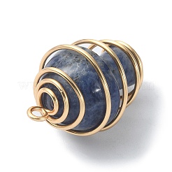 Подвески из медной проволоки из смешанного камня и натуральных и синтетических камней&nbsp;PALLOY-TA00096