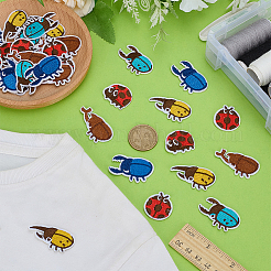 30 шт. 6 стиля вышивки божьей коровки нашивки на ткань&nbsp;PATC-FG0003-45