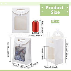 Прямоугольные подарочные пакеты из крафт-бумаги ABAG-WH0038-27A-02