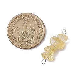 10 шт. 5 стиля созвездие натуральный дымчатый кварц и розовый кварц и золотистый блестящий обсидиан и белый лунный камень и аквамарин медная проволока обернутые чип-бусины соединительные подвески&nbsp;PALLOY-JF02905-12