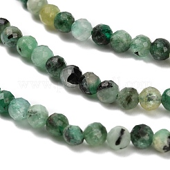 Натуральные изумрудные бисерные пряди G-Z106-A02-4mm