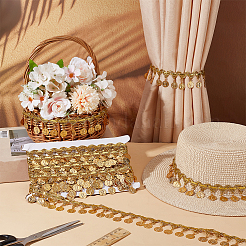 Лента из полиэфирного кружева с бахромой OCOR-WH0112-016B