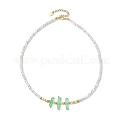 4 шт. 4 стиля ожерелья из АБС-пластика с имитацией жемчуга и бисером NJEW-JN04859