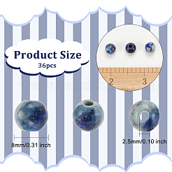 Природный лазурит бисером G-OC0003-81B