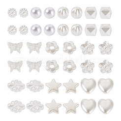 500шт 10 стиля abs пластиковые бусины с имитацией жемчуга KY-BY0001-02