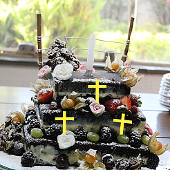 Акриловые зеркальные топперы для тортов FIND-WH0152-206A