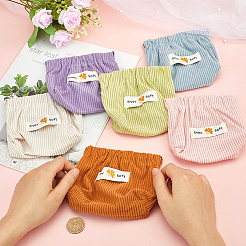 6 шт. 6 стиля мини-многоцелевые тканевые косметички с принтом шрапнель кошелек для мелочи ABAG-GF0001-25