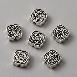 Сплавочные овальные бусины тибетского стиля  TIBEB-CJC0001-09AS