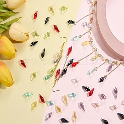 140шт 7 цвета ручной работы золотой песок бусины лэмпворк LAMP-SZ0001-56