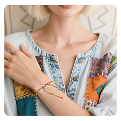 24шт 12 цвета плетеный полиэстеровый шнур в стиле бохо для изготовления браслета&nbsp;MAK-SP0001-10