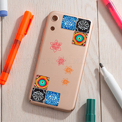 Мозаика напечатаны стеклянные кабошоны GGLA-DC0001-03A