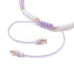 Регулируемые плетеные браслеты из натуральных драгоценных камней для женщин&nbsp;BJEW-MZ00286