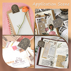 2 набор из 2 декоративных зажимов для папок из цинкового сплава в тибетском стиле&nbsp;FIND-CP0003-02