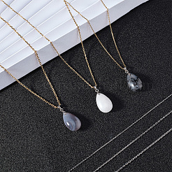 Ожерелье из нержавеющей стали 304 с цепочкой NJEW-UN0001-07