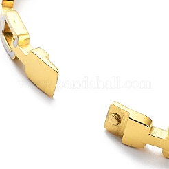 Ионное покрытие (ip) полые прямоугольные браслеты из нержавеющей стали 304&nbsp;BJEW-M309-07G