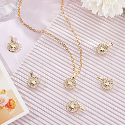 6 шт. Латунные подвески с микропаве ZIRC-BBC0001-73