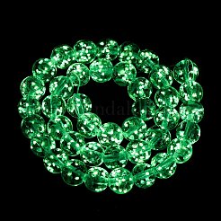 Светящиеся бусины ручной работы из искусственного песка в технике лэмпворк LAMP-B028-03P-10mm