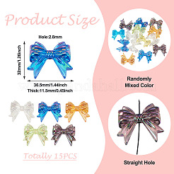 15 шт. Прозрачные акриловые бусины&nbsp;OACR-TA0003-83