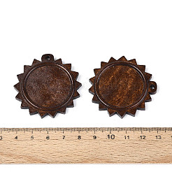 Оправы для кабошонов из древесины схимы&nbsp;WOOD-N022-03