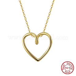 925 серебряное ожерелье с подвеской в форме сердца для женщин NJEW-C087-04G