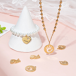 10 шт. 5 подвески ко Дню матери из нержавеющей стали 304 STAS-BBC0001-26