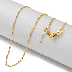 Латунь скручены ожерелья цепи&nbsp;NJEW-M083-01G-01
