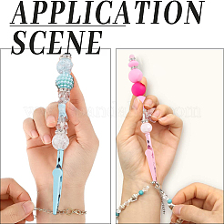 5 шт. 5 цвета железный браслет инструмент ювелирный помощник зажим-крокодил AJEW-SC0003-24