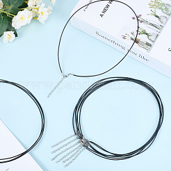 Изготовление 10 шт. круглых кожаных шнуров для ожерелий MAK-CL0001-01A