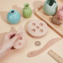 Деревянный керамический метательный инструмент ребро DIY-WH0622-271