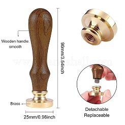 DIY деревянный воск печать штамп AJEW-WH0131-134